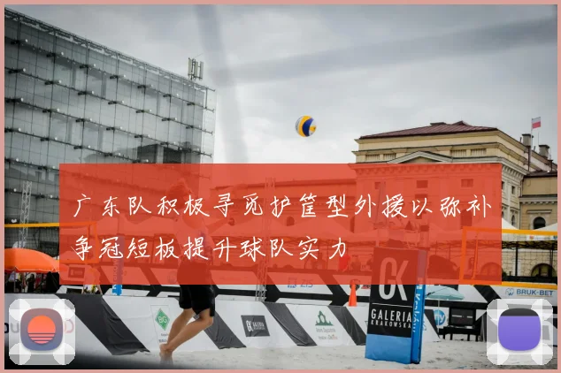 广东队积极寻觅护筐型外援以弥补争冠短板提升球队实力